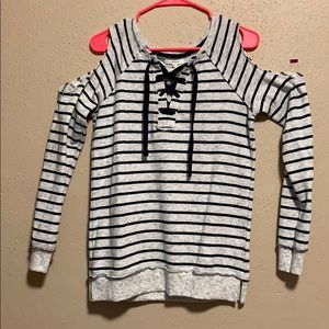 open shoulder sweater